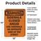 Signmission Sidewalk Closed Ahead Use Sidewalk OSHA Warning Sign, Plastic, 10in W x 14in L, 2PK OS-2PACK-WS-P-1014-V-13528 - alternate 7